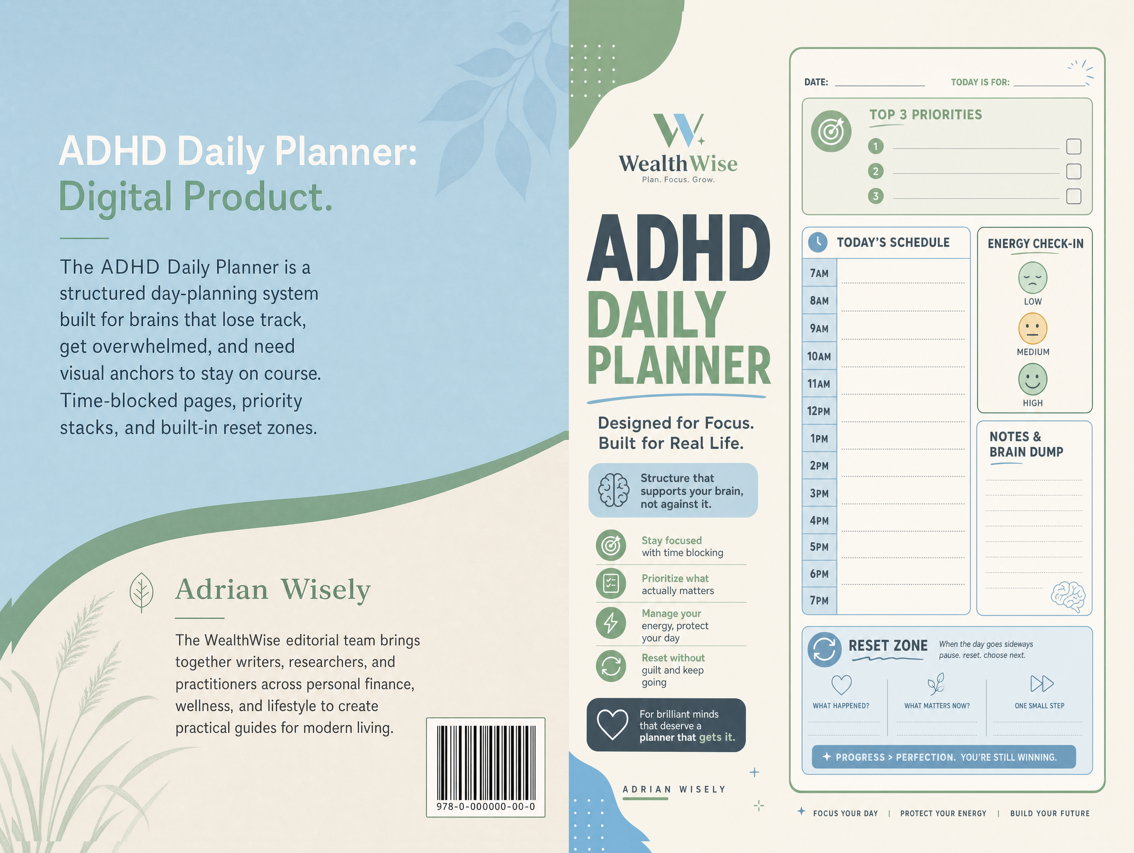 ADHD Daily Planner Full Wrap