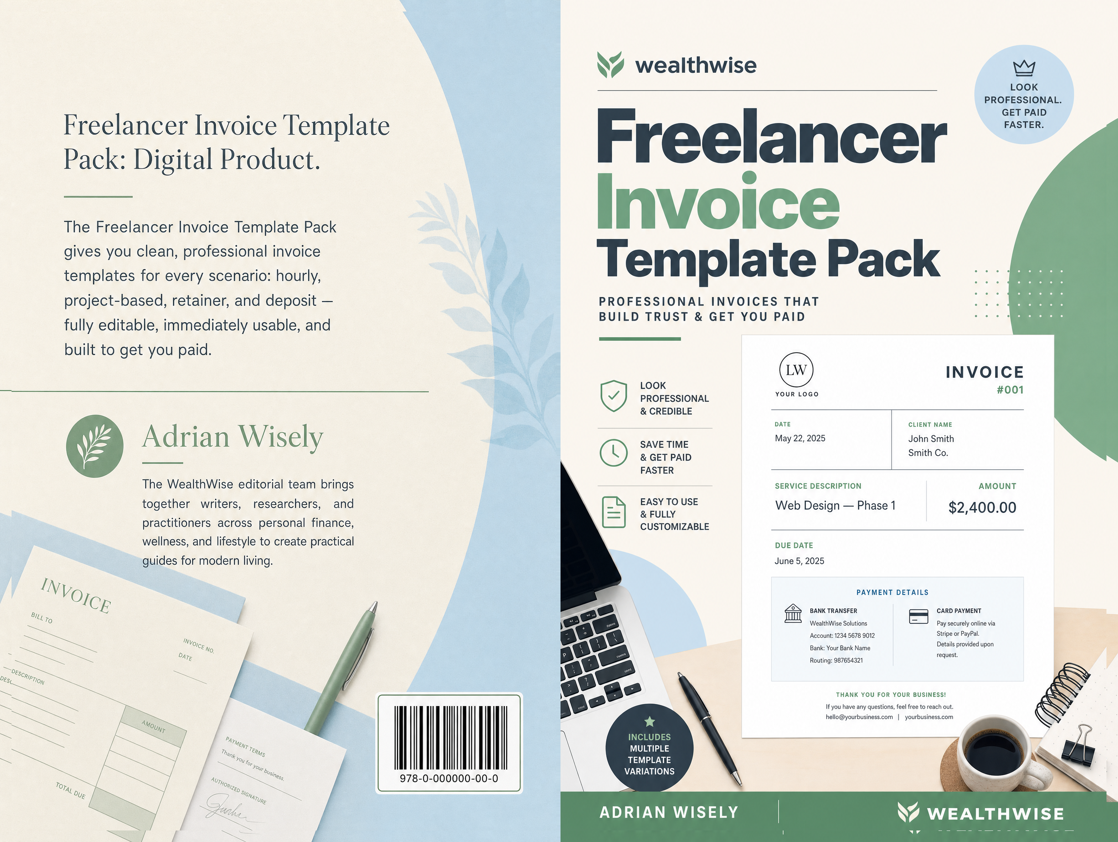 Freelancer Invoice Template Pack Full Wrap