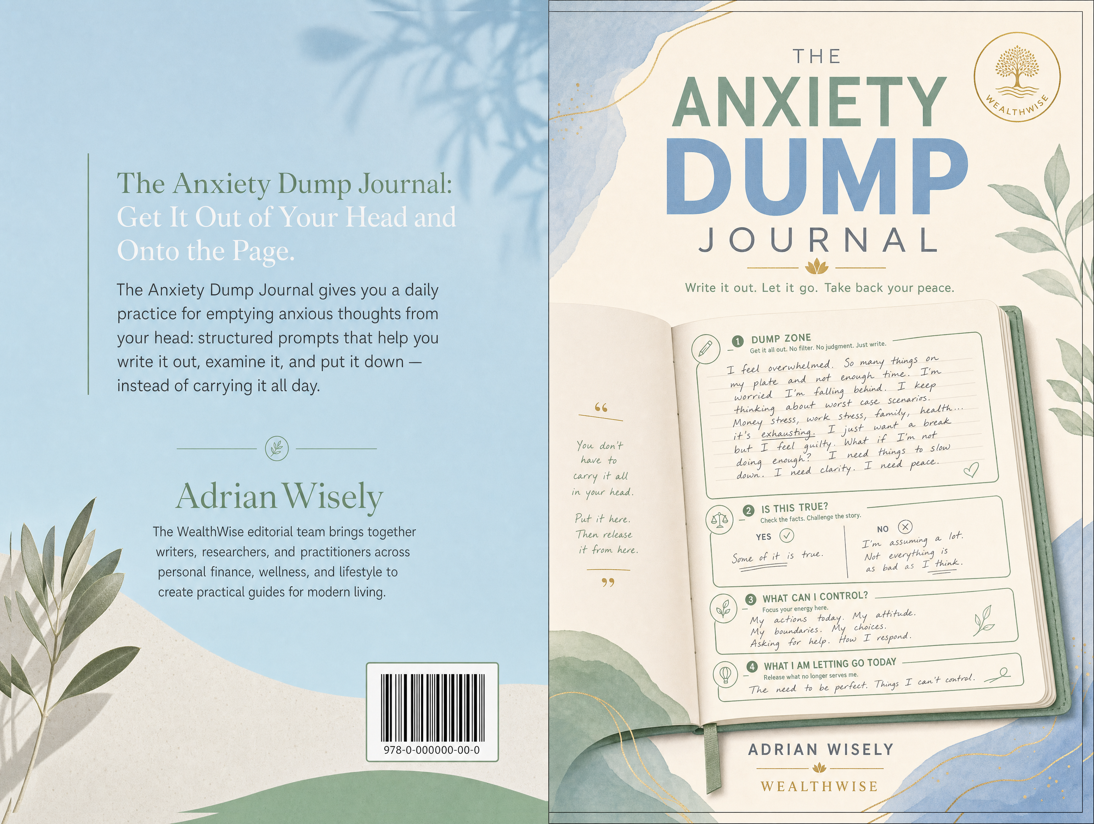The Anxiety Dump Journal Full Wrap
