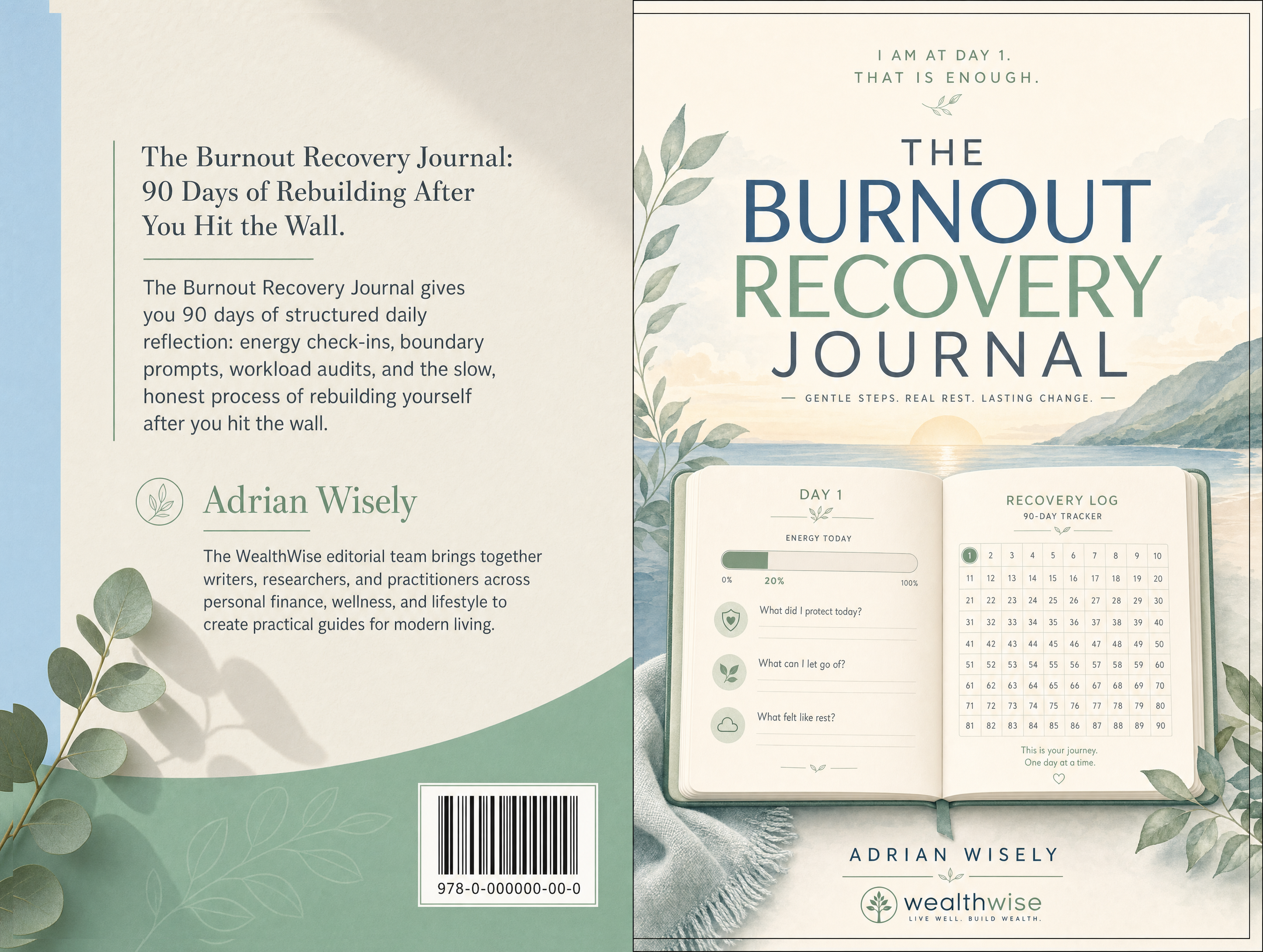 The Burnout Recovery Journal Full Wrap