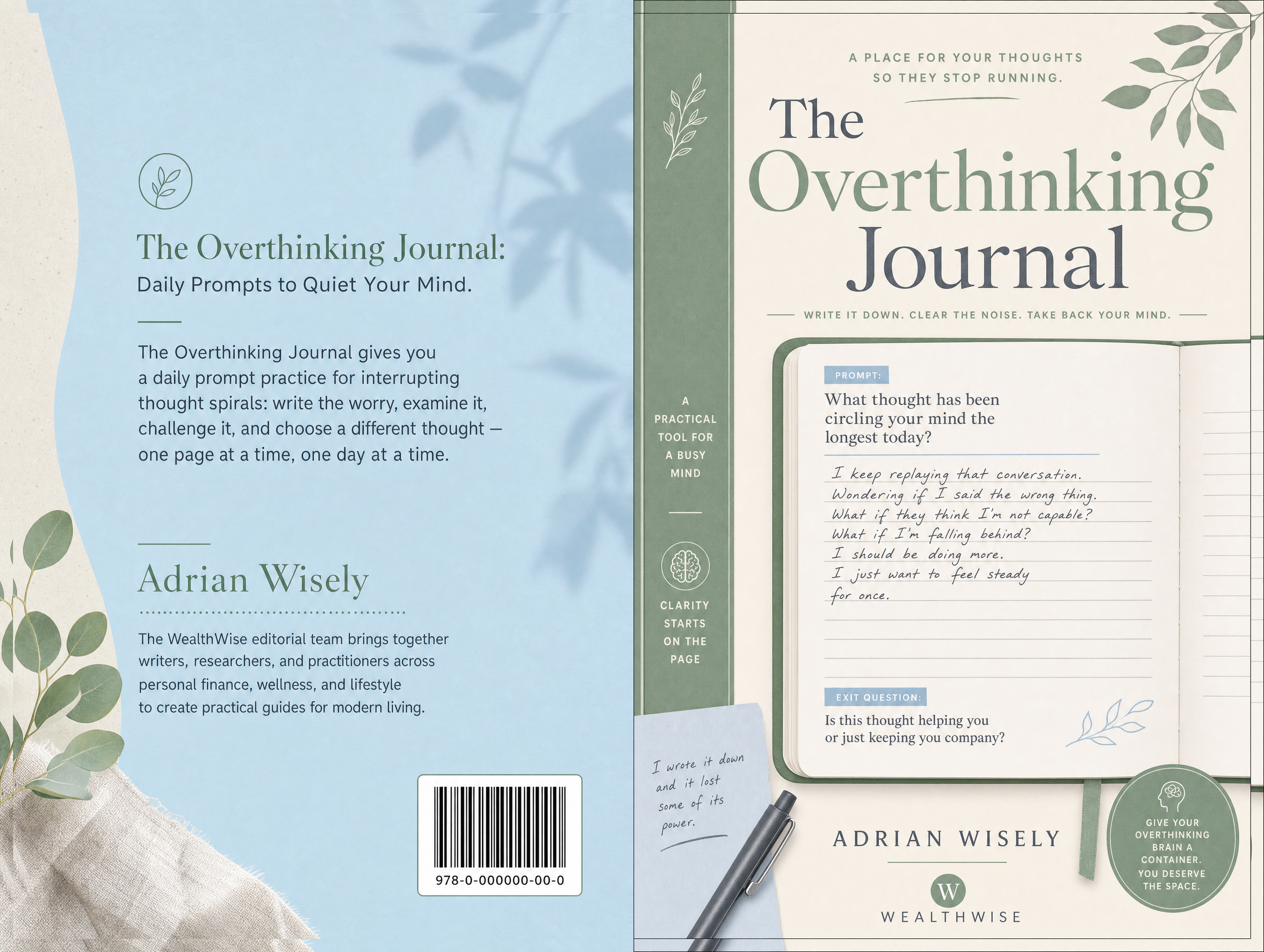 The Overthinking Journal Full Wrap